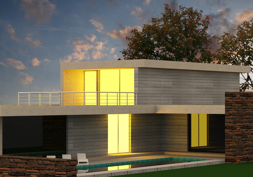 Render Evening House
